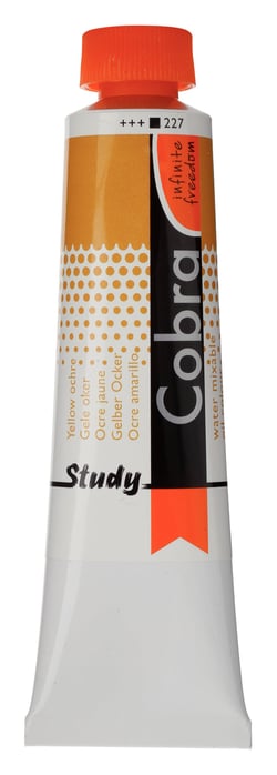 Tube 40 ml  de peinture à l'huile Royal Talens - Cobra Study - jaune ocre - Étude