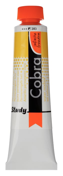Tube 40 ml  de peinture à l'huile Royal Talens - Cobra Study - jaune permanent clair - Étude