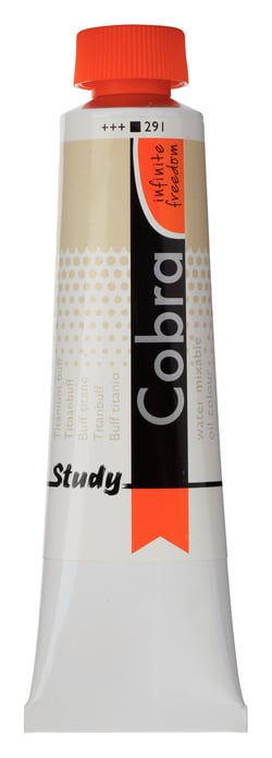 Tube 40 ml  de peinture à l'huile Royal Talens - Cobra Study - buff titane - Étude
