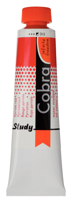 Tube 40 ml  de peinture à l'huile Royal Talens - Cobra Study - rouge pyrrole - Étude