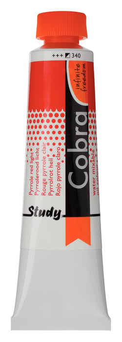 Tube 40 ml  de peinture à l'huile Royal Talens - Cobra Study - rouge pyrrole clair - Étude