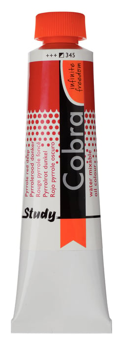 Tube 40 ml  de peinture à l'huile Royal Talens - Cobra Study - rouge pyrrole foncé - Étude