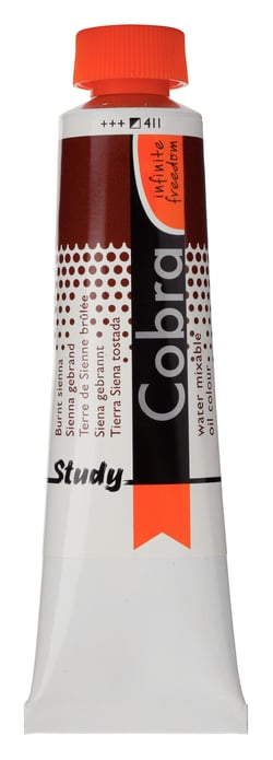 Tube 40 ml  de peinture à l'huile Royal Talens - Cobra Study - terre de Sienne brûlée - Étude