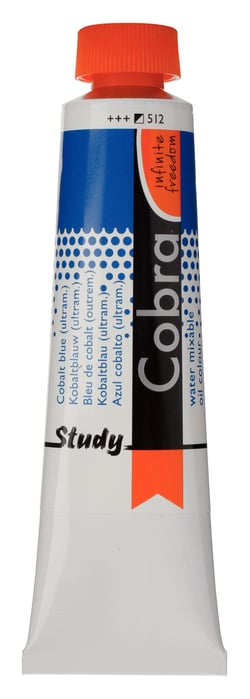 Tube 40 ml  de peinture à l'huile Royal Talens - Cobra Study - bleu de cobalt outremer - Étude