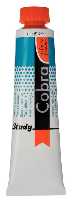 Tube 40 ml  de peinture à l'huile Royal Talens - Cobra Study - bleu turquoise - Étude