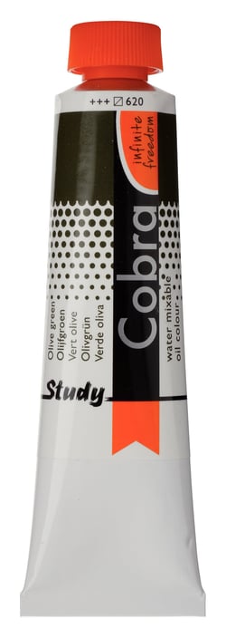 Tube 40 ml  de peinture à l'huile Royal Talens - Cobra Study - vert olive - Étude