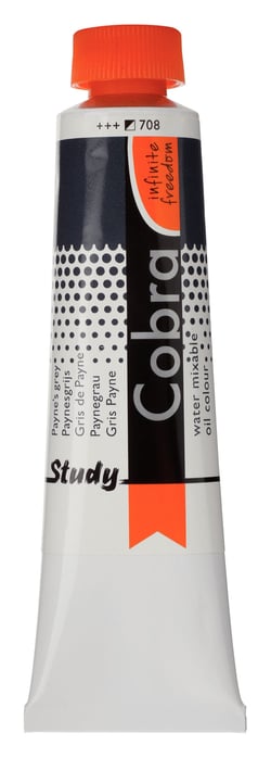 Tube 40 ml  de peinture à l'huile Royal Talens - Cobra Study - gris de Payne - Étude
