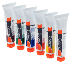 Lot de 6 tubes 20 ml de peinture à l'huile Cobra Study - Couleurs assorties