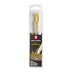 Set de 3 crayons gel Gelly Roll Metallic or/argent/blanc