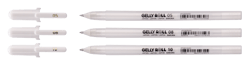Set de 3 crayons gel Gelly Roll blanc - 0,3 mm/0,4mm/0,5mm