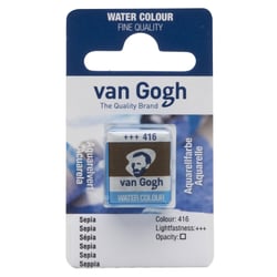 Demi-godet d'aquarelle fine Van Gogh - 416 Sépia