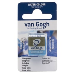 Demi-godet d'aquarelle fine Van Gogh - 620 Vert olive