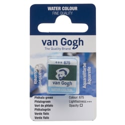 Demi-godet d'aquarelle fine Van Gogh - 675 Vert de phtalo
