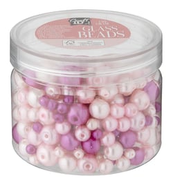 Lot de perles de verre Craft Id - 130 g - Couleur aléatoire - Vendu à l'unité