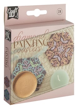 Lot de 2 sous-verres à décorer Craft Id – Diamond painting – 9,5×9,5cm