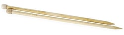 2 aiguilles bambou n°10 - bambou - 35cm