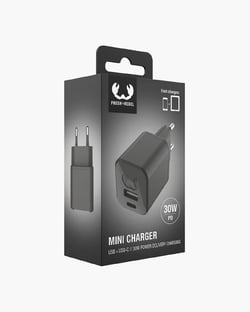 Chargeur Fresh'n Rebel - USB-C + A PD - Gris - 30W