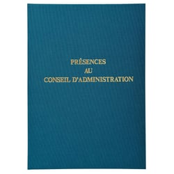 Registre 29,7x21cm - Présence Conseils d'Administration - 100 pages - Exacompta