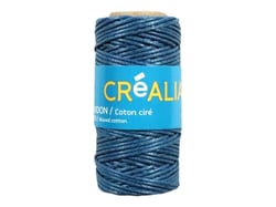 Cordon coton ciré 1 mm x 20 m Créalia - Bleu Jean