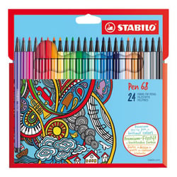 Etui de 24 feutres de dessin pointe moyenne - STABILO - Couleurs assorties - Pen 68