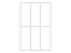 192 étiquettes blanches 32x82mm