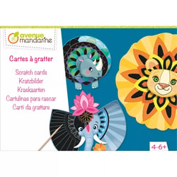 Boîte créative Mandala : Animaux - Cartes à gratter