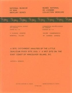 Site Catchment Analysis of the Little Qualicum River Site, DiSc 1 - A Wet Site on the East Coast of Vancouver Island, B.C.