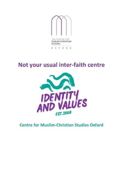 Not Your Usual Interfaith Centre: CMCSO Identity &amp; Values - CMCSO Occasional, #1
