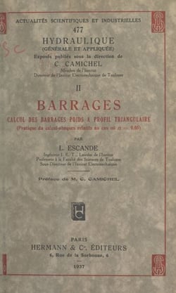 Barrages (2). Calcul des barrages poids à profil triangulaire - Pratique du calcul-abaques relatifs au cas où n = 0,05