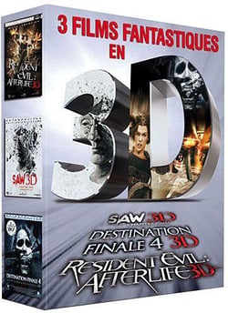 3 films fantastiques en 3D : Saw 3D + Destination Finale 4 3D + Resident Evil: Afterlife 3D