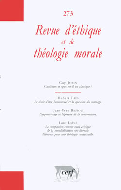 Revue d'éthique et de théologie morale 273