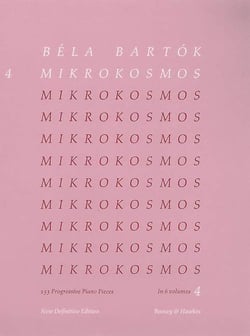 Mikrokosmos - vol. 4 - mikrokosmos - 153 pieces de piano progressives. nos. 97-121. vol. 4. piano.