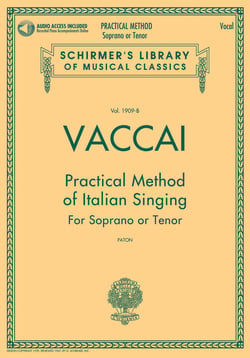 Vaccai : practical method of italian singing -  soprano or tenor voice -  recueil + on line