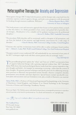Metacognitive therapy for anxiety and depression