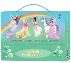 Ma valisette J'habille mes amies Les fées ballerines, Les sirènes, Les fées princesses et Les licornes - Dès 5 ans