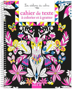 Cahier de texte à colorier et à gratter
