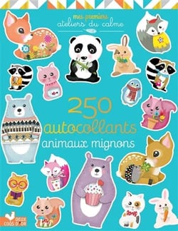 250 autocollants - animaux mignons