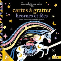 Mini cartes à gratter licornes et fées