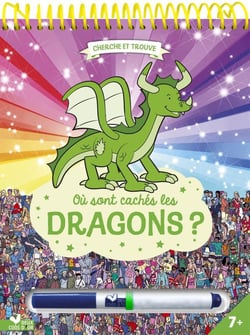 Où sont cachés les dragons ? - bloc avec feutre effaçable