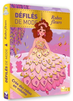 Robes fleurs - pochette avec accessoires