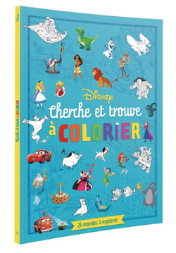 DISNEY - Cherche et Trouve à colorier - 25 mondes à explorer