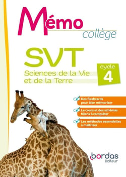 Mémo Collège : SVT - Cycle 4 - Cahier de l'élève (édition 2022)