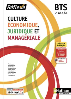 Réflexe : culture économique, juridique et managériale - BTS, 2e année - livre + licence élève (édition 2022)