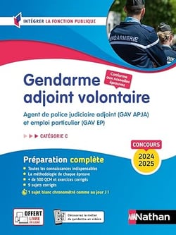 Gendarme adjoint volontaire - catégorie C (édition 2024/2025)