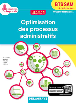 Bloc 1 - Optimisation des processus administratifs 1re et 2e années BTS SAM (2018) - Pochette élève
