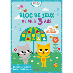 Le bloc de jeux de mes 3 ans avec des gommettes