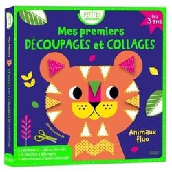 Mes premiers découpages et collages - Animaux fluo
