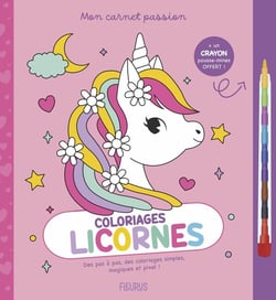 Mon carnet passion – Coloriages licornes