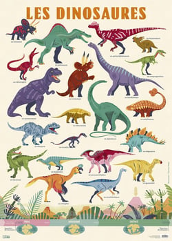 Poster les dinosaures 70 x 50
