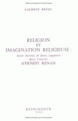 Religion et imagination religieuse : Leurs formes, leurs rapports dans l'oeuvre d'Ernest Renan